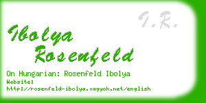 ibolya rosenfeld business card
